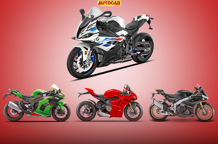 BMW S 1000 RR vs Kawasaki ZX-10R vs Ducati Panigale V4 vs Aprilia RSV4: specifications comparison.